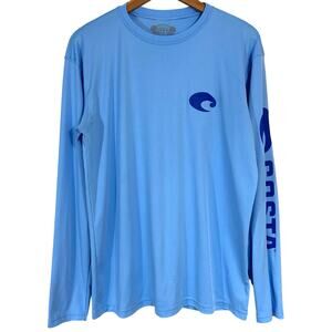 Costa Men’s Costa Del Mar Blue Technical Core Long Sleeve Shirt Size Large